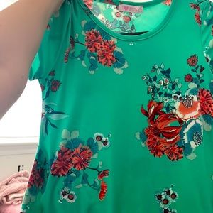 Sea foam green floral dress